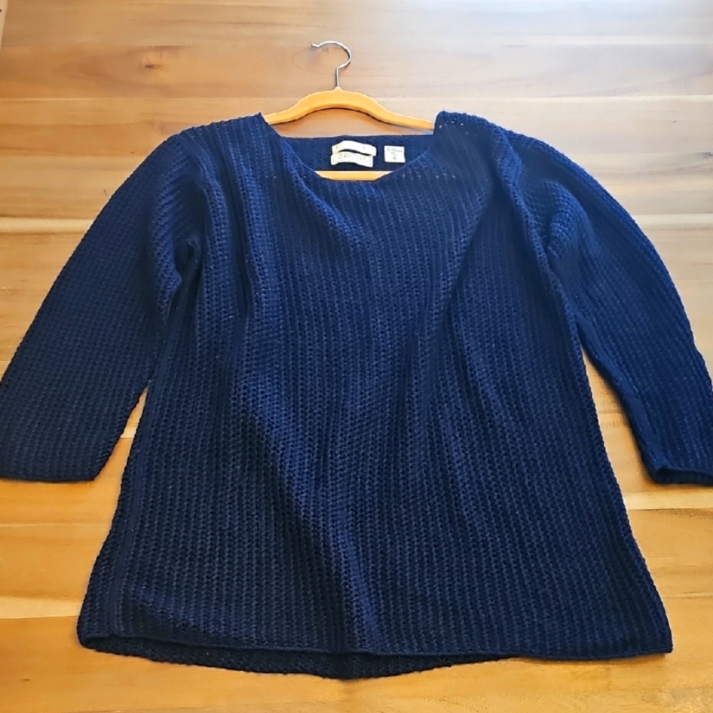 Navy Blue Women's Sweater by Tse Cashmere Bergdorf Goodman sz medium